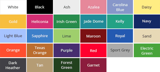 Color Scheme for T-Shirts